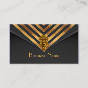 Cartão De Visita Perfil Negócios Gold Black Velvet Listra