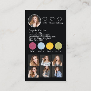 Cartão De Visita Perfil Personalizado do Instagram com Influenciado