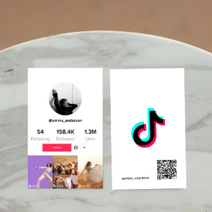 Cartão De Visita Perfil Tiktok Mídia Social UGC Me Siga