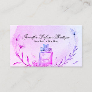 Cartão De Visita Perfume de Aromaterapia Maquiagem Beleza Roxa