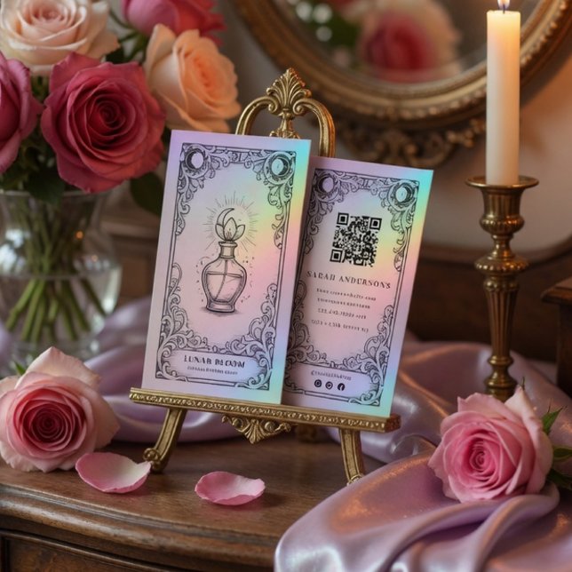 Cartão De Visita Perfume Místico Celestial Vintage  (Criador carregado)