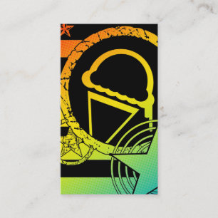 Cartão De Visita perfuração de sorvete punk
