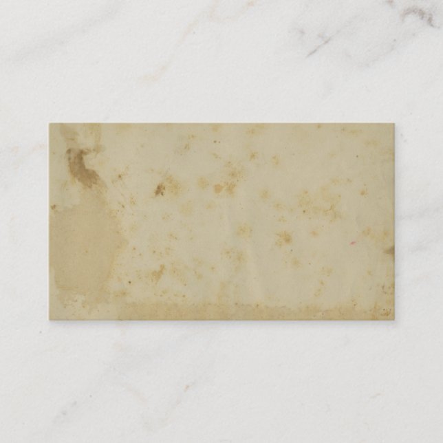Cartão De Visita Pergaminho de vazio antigo da década de 1870 (Frente)