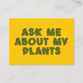 Cartão De Visita Pergunte-Me Sobre O Meu Por Plantas