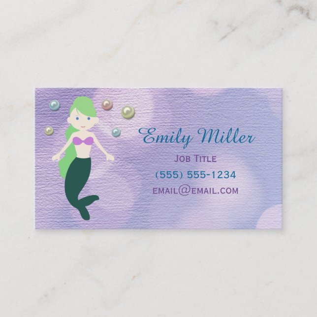 Cartão De Visita Pérolas da sereia (Frente)