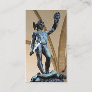 Cartão De Visita perseus com a cabeça do medusa