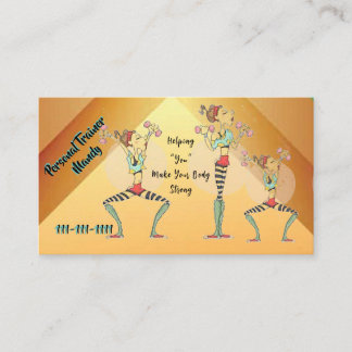 Cartão De Visita Personal Trainer 3.5" x 2.0" Business Card