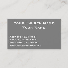 Cartão De Visita Personalidade Branca do Pastor Moderno da Igreja C