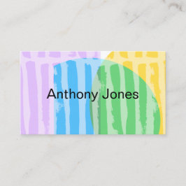 Cartão De Visita personalização colorida da abstrato geométrica mod