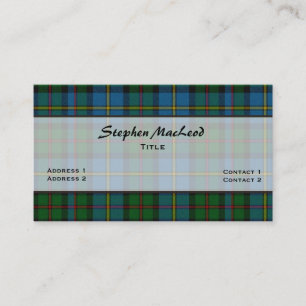 Cartão De Visita Personalização da Xadrez tradicional de Tartan d