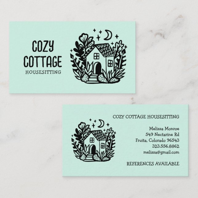 Cartão De Visita Personalização de Arte de Algodão Cuja Alcatrão Do (Frente/Verso)