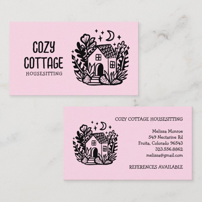 Cartão De Visita Personalização de Arte de Algodão Cuja Alcatrão Do (Frente/Verso)