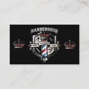 Cartão De Visita Personalização do logotipo clássico do Barbersh