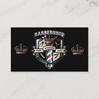 Cartão De Visita Personalização do logotipo clássico do Barbershop