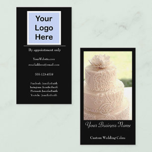 Cartão De Visita Personalização do Logotipo de Padaria Elegante do