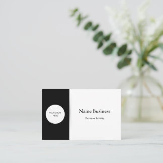 Cartão De Visita Personalização minimalista: preto e branco