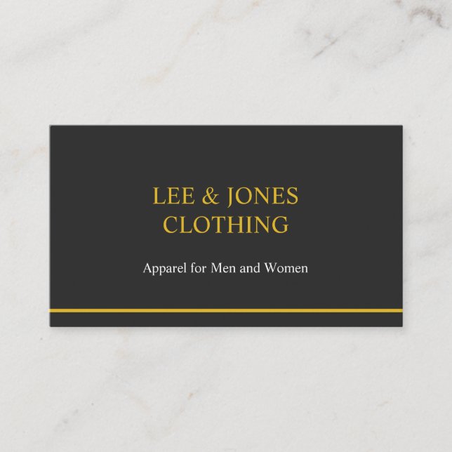 Cartão De Visita personalização negro profissional (Frente)