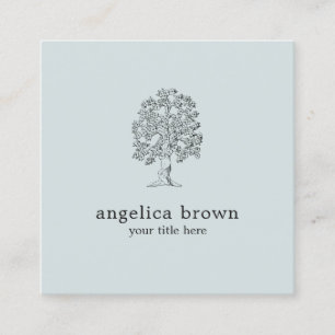 Cartão de visita personalizada de árvore de flores