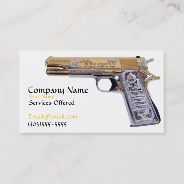 Cartão de visita personalizado 1911 (Frente)