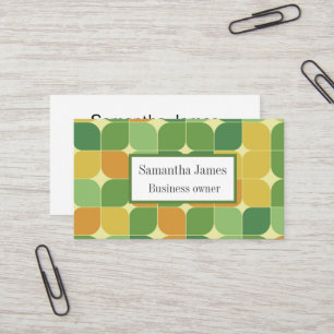 Cartão de visita personalizado abstrato verde lara