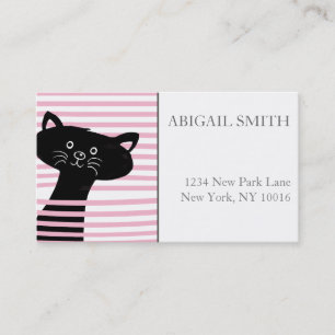 Cartão de visita personalizado bonito do gato