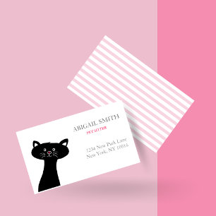 Cartão de visita personalizado bonito do gato