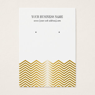 Cartão de Visita Personalizado Chevron Dourado Br