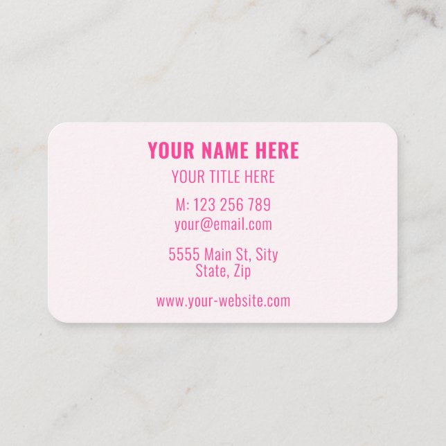 Cartão de visita personalizado com amor ao Casal (Verso)