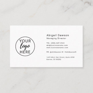 Cartão de Visita Personalizado com Logotipo