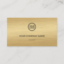 Cartão de Visita Personalizado com Logotipo Dourad