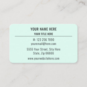Cartão de visita personalizado com logotipo - sua