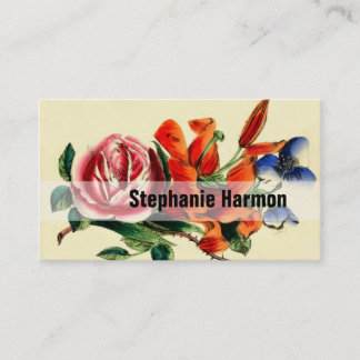 Cartão De Visita Personalizado criar seu próprio vintage floral