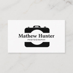 Cartão de visita personalizado da câmera fotogr
