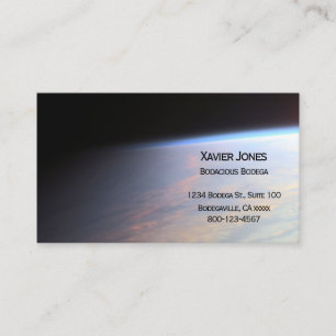 cartão de visita personalizado da NASA Earth orbi