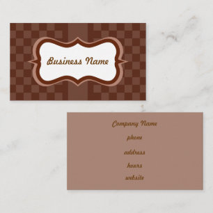 Cartão de Visita Personalizado de Chocolate