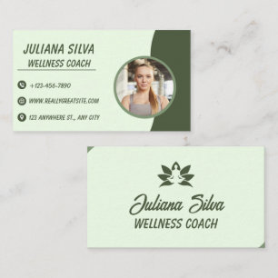 Cartão de Visita Personalizado de Coach de Bem-Est