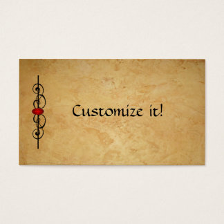 Cartão de visita PERSONALIZADO de couro e rubi
