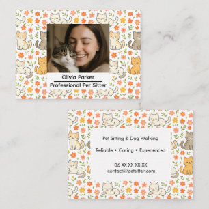 Cartão de Visita Personalizado de Cuidador de Anim