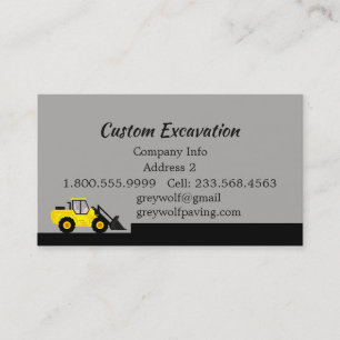 Cartão de visita personalizado de escavação person