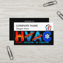 Cartão de Visita Personalizado de HVAC com Logotip