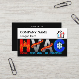 Cartão de Visita Personalizado de HVAC com Logotip