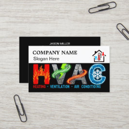 Cartão de Visita Personalizado de HVAC com Logotip