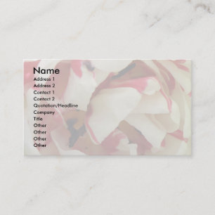 Cartão de visita Personalizado de Tulipa Rosa e Br
