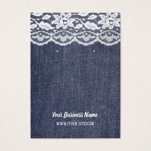 Cartão de visita personalizado Denim Lace