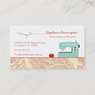 Cartão de visita personalizado design sewing da