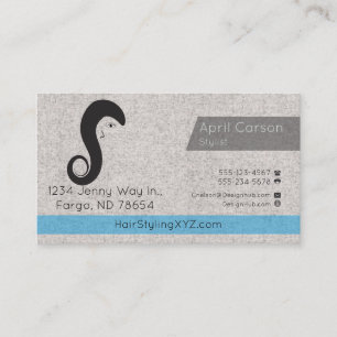 Cartão de visita personalizado do Hair Stylist Stu