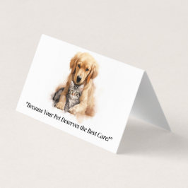 Cartão de visita personalizado dobrado para o Pet