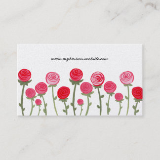 Cartão de visita Personalizado Elegante de Rosas D