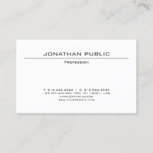 Cartão De Visita Personalizado Elegante Minimalista Moderno Profiss