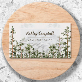 Cartão de Visita Personalizado Floresta Montanhosa